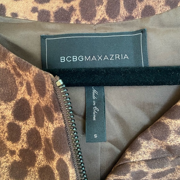 BGBG Faux Suede Leopard Cropped Jacket - SM - Picture 4 of 6